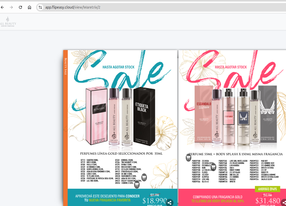 Vista previa del catálogo interactivo